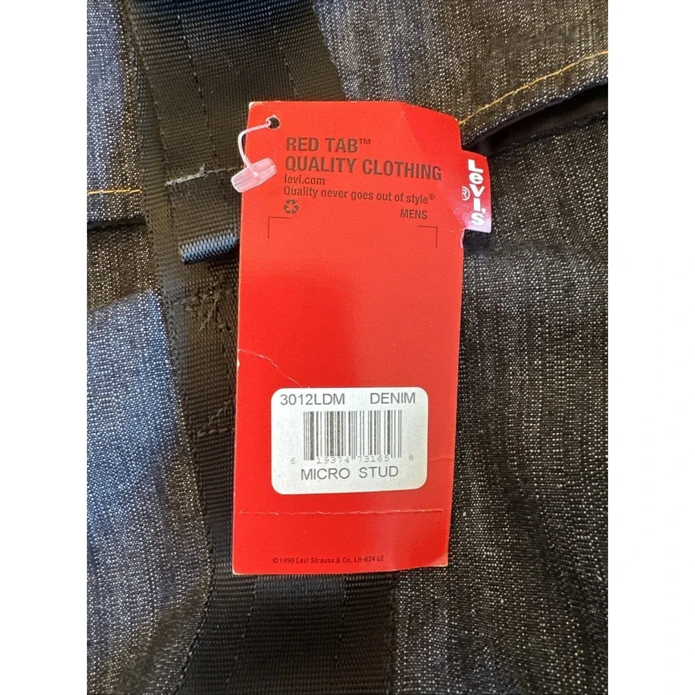 Vintage RARE Y2K 1999 Levi's Denim Jean Backpack‎ RED TAB Bag Buckle NEW NOS